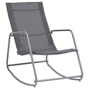 vidaXL, vidaXL Garten-Schaukelstuhl Grau 95x54x85 cm Textilene, 