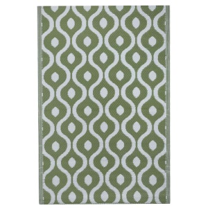 Beliani, Beliani Outdoor Teppich grün 120 x 180 cm zweiteilig PUNE, Beliani - Teppich aus Polypropylen Klassisch PUNE, 180cm, Waldgrün