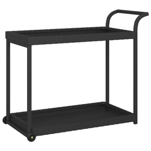 vidaXL, vidaXL Barwagen Schwarz 100x45x83 cm Poly Rattan, vidaXL Barwagen Schwarz 100x45x83 cm Poly Rattan