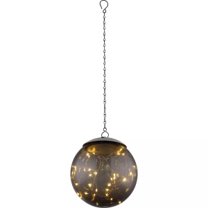 mutoni light, Solarleuchte Kunststoff schwarz 20xLED, Solarleuchte Kunststoff schwarz 20xLED
