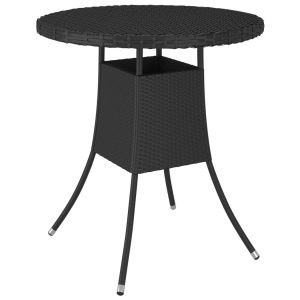 vidaXL, vidaXL Gartentisch Schwarz 70x70x73 cm Poly Rattan, vidaXL Gartentisch Schwarz 70x70x73 cm Poly Rattan