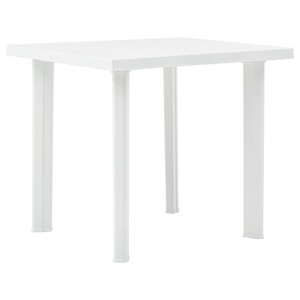 vidaXL, vidaXL Gartentisch Weiß 80 x 75 x 72 cm Kunststoff