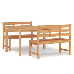 vidaXL, vidaXL 3-tlg. Garten-Essgruppe Massivholz Teak, 