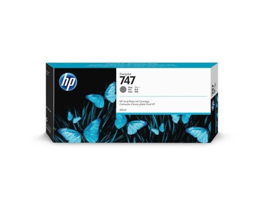 Hp, HP 747 Grau DesignJet Tintenpatrone, 300 ml, Hewlett Packard Tintenpatrone, gray, 747, P2V86A, (300ml)