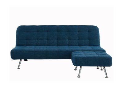 Vente-unique, Schlafsofa Klappsofa + Sitzhocker Stoff MURNI Schlafsofa Klappsofa + Sitzhocker Stoff MURNI, 