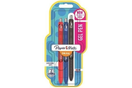 Papermate, PAPERMATE InkJoy Gel Classic M 1957037 3 Farben ass., Papermate InkJoy Gel Classic, M, 1957037, (3 Farben assortiert)
