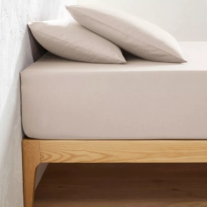 LA REDOUTE INTERIEURS, Einfarbiges Fixleintuch Scenario aus Baumwolle Einfarbiges Fixleintuch Scenario aus Baumwolle, La Redoute Intérieurs - Einfarbiges Fixleintuch Scenario aus Baumwolle, 140X190CM, Beige