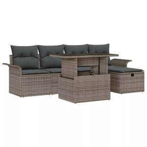 vidaXL, VidaXL - Garten-sofa-set poly-rattan, One Size, Grau, VidaXL - Garten-sofa poly-rattan, One Size, Grau