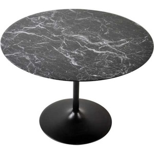 mutoni casual, Esstisch Marmor schwarz rund 110x110, Esstisch Marmor schwarz rund 110x110
