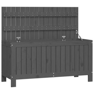 vidaXL, vidaXL Gartentruhe Grau 108x42,5x54 cm Massivholz Kiefer, vidaXL Gartentruhe Grau 108x42,5x54 cm Massivholz Kiefer
