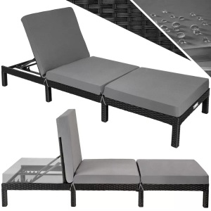 TecTake, Polyrattan Sonnenliege Sofia Polyrattan Sonnenliege Sofia, 