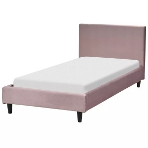Beliani, Bett mit Lattenrost aus Samtstoff Modern FITOU Bett mit Lattenrost aus Samtstoff Modern FITOU