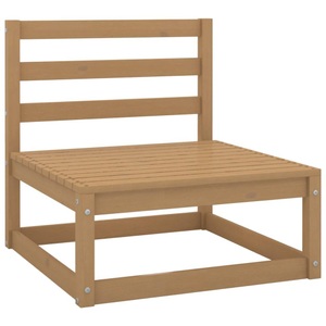 vidaXL, vidaXL Garten-Mittelsofa Honigbraun Massivholz Kiefer