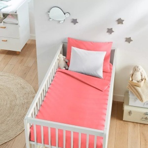 LA REDOUTE INTERIEURS, La Redoute Intérieurs - Baby-Duvetbezug Scenario, Scenario Baby Duvetbezug, 80 x 120 cm, Rosa