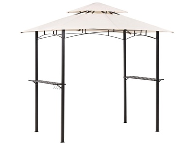 Beliani, Pavillon aus Stahl Modern NARO Pavillon aus Stahl Modern NARO, Beliani - Pavillon aus Stahl Klassisch NARO, One Size, Perle