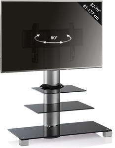 VCM, Universal TV VESA Standfuß Ständer Fernseh Rack Alu Glas Amalo Maxi Universal TV VESA Standfuß Ständer Fernseh Rack Alu Glas Amalo Maxi, 