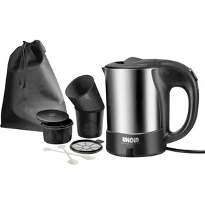 Unold, Unold 18575 - Volumen 0.5 Liter (Schwarz/Silber), Unold 230.046 Reiseblitzkocher