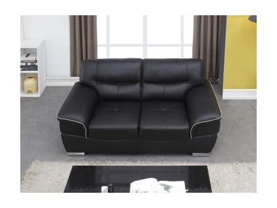 Vente-unique, Ledersofa 2Sitzer THIBAULT Ledersofa 2Sitzer THIBAULT, Vente-unique - Ledersofa 2Sitzer THIBAULT, One Size, Schwarz