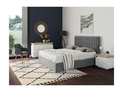 Vente-unique, Kommode mit LEDBeleuchtung 6 Schubladen MDF Eichefarben HALO II Kommode mit LEDBeleuchtung 6 Schubladen MDF Eichefarben HALO II, 