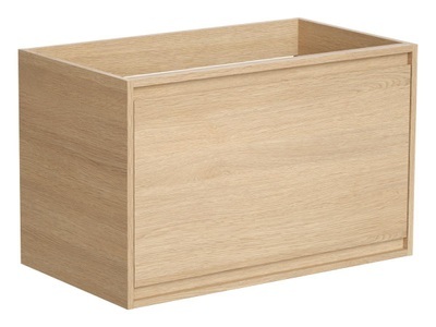 Vente-unique, Waschbeckenunterschrank mit Innenschublade - 80 cm - Eichenholzfurnier - MESLIVA Waschbeckenunterschrank mit Innenschublade - 80 cm - Eichenholzfurnier - MESLIVA, 