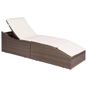 Diverse Hardware, Sonnenliege mit Polsterauflage Poly Rattan Braun, vidaXL Sonnenliege mit Polsterauflage Poly Rattan Braun