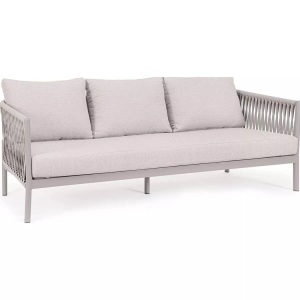 mutoni lifestyle, Gartensofa Florencia 3-Sitzer hellgrau, Gartensofa Florencia 3-Sitzer hellgrau