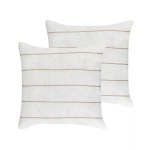 Beliani, Kissen 2er Set aus Leinen Modern MILAS Kissen 2er Set aus Leinen Modern MILAS, Beliani - Dekokissen 2er Set aus Leinen Klassisch MILAS, One Size, Beige