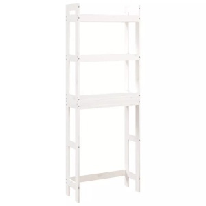 vidaXL, vidaXL Toilettenregal Weiß 63x26x171 cm Massivholz Kiefer