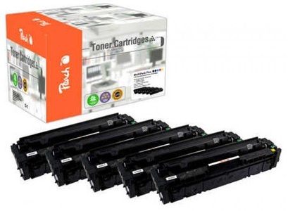 Peach, Peach Spar Pack Plus Tonermodule kompatibel zu HP No. 201X, CF400X*2, CF401X, CF403X, CF402X, Peach HP 201 X 5 Toner XL (2*bk, c/m/y) ersetzt HP No. 201X, CF400X*2, CF401X, CF402X, CF403X für z.B. HP Color LaserJet Pro MFP M 277 n