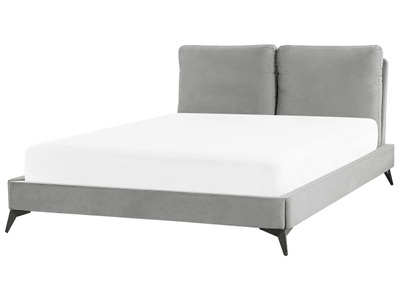 Beliani, Bett mit Lattenrost aus Samtstoff Modern MELLE Bett mit Lattenrost aus Samtstoff Modern MELLE, 
