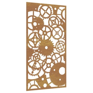 vidaXL, vidaXL Garten-Wanddeko 105x55 cm Cortenstahl Zahnrad-Design, vidaXL Garten-Wanddeko 105x55 cm Cortenstahl Zahnrad-Design
