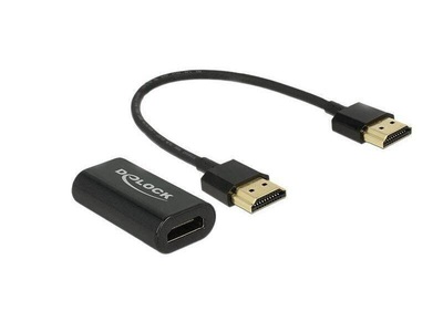 Delock, HDMI-A Buchse > VGA Buchse, Adapter, Delock Adapterkabel HDMI, VGA Metalgehäuse, Schwarz
