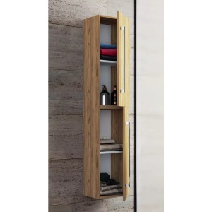 MID.YOU, MID.YOU Hochschrank 33/150/22 cm , VCB 6 , Eichefarben, Honig , Holzwerkstoff , 33x150x22 cm , melaminharzbeschichtet,melaminharzbeschichtet,Nachbildung,Nachbildung , hängend , 000657016305, VCM - Holz Badezimmerschrank | Badmöbel Wandschrank Badregal Badschrank Hochschrank Maße ca. H. 150 x B. 33 T. 22 cm Badinos 2, 33cm, Honig-Eiche