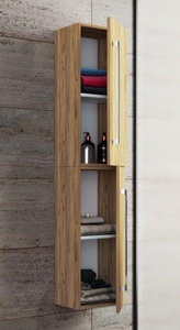 MID.YOU, MID.YOU Hochschrank 33/150/22 cm , VCB 6 , Eichefarben, Honig , Holzwerkstoff , 33x150x22 cm , melaminharzbeschichtet,melaminharzbeschichtet,Nachbildung,Nachbildung , hängend , 000657016305, VCM - Holz Badezimmerschrank | Badmöbel Wandschrank Badregal Badschrank Hochschrank Maße ca. H. 150 x B. 33 T. 22 cm Badinos 2, 33cm, Honig-Eiche