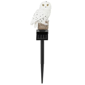 Hi, HI LED-Solar-Gartenleuchte Eule Weiß, 