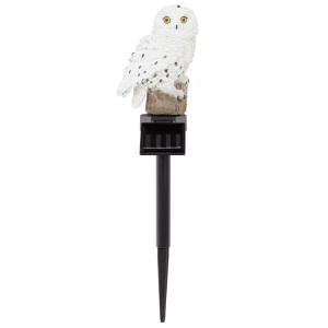 Hi, HI LED-Solar-Gartenleuchte Eule Weiß, 