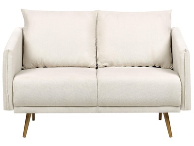 Beliani, 2 Sitzer Sofa aus Polyester Retro MAURA 2 Sitzer Sofa aus Polyester Retro MAURA, Beliani - 2 Sitzer Sofa aus Polyester Retro MAURA, One Size, Baumnuss