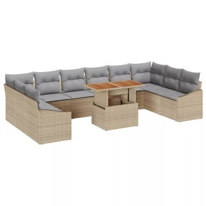 vidaXL, VidaXL - Garten-sofa-set poly-rattan, One Size, Beige