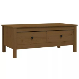 vidaXL, vidaXL Couchtisch Honigbraun 100x50x40 cm Massivholz Kiefer, vidaXL Couchtisch Honigbraun 100x50x40 cm Massivholz Kiefer