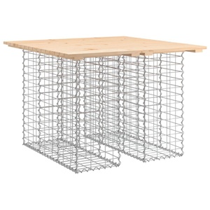 vidaXL, vidaXL Gartenbank aus Gabionen 100x102x72 cm Massivholz Kiefer, vidaXL Gartenbank aus Gabionen 100x102x72 cm Massivholz Kiefer