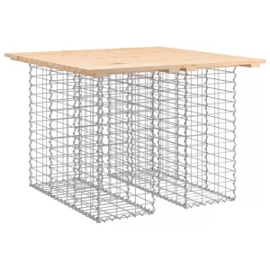 vidaXL, vidaXL Gartenbank aus Gabionen 100x102x72 cm Massivholz Kiefer, vidaXL Gartenbank aus Gabionen 100x102x72 cm Massivholz Kiefer