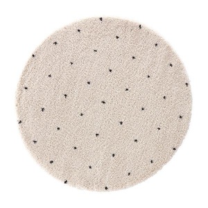 LA REDOUTE INTERIEURS, Runder Teppich Ava mit Tupfenmuster, Berber-Stil, La Redoute Intérieurs - Runder Teppich Ava mit Tupfenmuster, 160 cm, Weiss