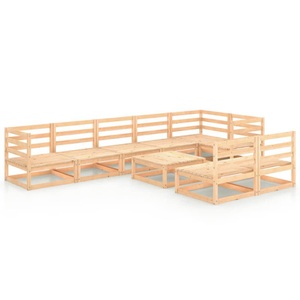 vidaXL, vidaXL 9-tlg. Garten-Lounge-Set Massivholz Kiefer