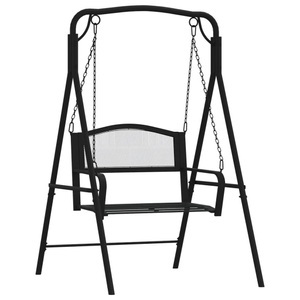 vidaXL, vidaXL Hollywoodschaukel 124 cm Schwarz Stahl, vidaXL Hollywoodschaukel 124 cm Schwarz Stahl