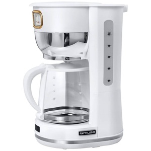 MUSE, Muse MS-220 W Kaffeemaschine Weiß Fassungsvermögen Tassen=10 Glaskanne, Warmhaltefunktion, Muse MS-220 W Kaffeemaschine Weiß Fassungsvermögen Tassen=10 Glaskanne, Warmhaltefunktion
