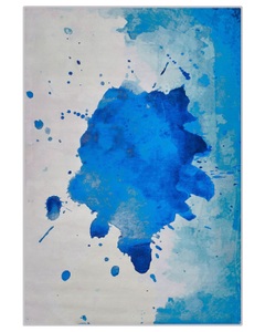 Beliani, Beliani Teppich blau Flecken-Muster 160 x 230 cm ODALAR, Beliani - Teppich aus Polyester Modern ODALAR, 160X230CM, Hellblau
