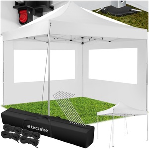 TecTake, Pavillon wasserdicht und mit UV-Schutz Pavillon wasserdicht und mit UV-Schutz, Tectake - Pavillon wasserdicht und mit UV-Schutz, 300cm, Weiss