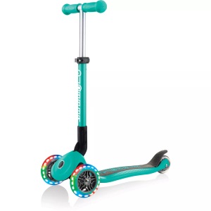 GLOBBER, Globber Junior Foldable Lights Scooter, Globber Junior Foldable Lights Scooter