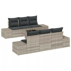 VidaXL - Garten-sofa poly-rattan, One Size, Grau