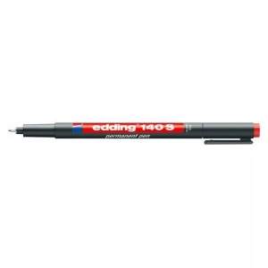 edding, Edding Folienstift 140 S permanent pen super fine Rot 4-140002, Edding OHP-Marker, permanent, 0,3mm, rot, 140S-2